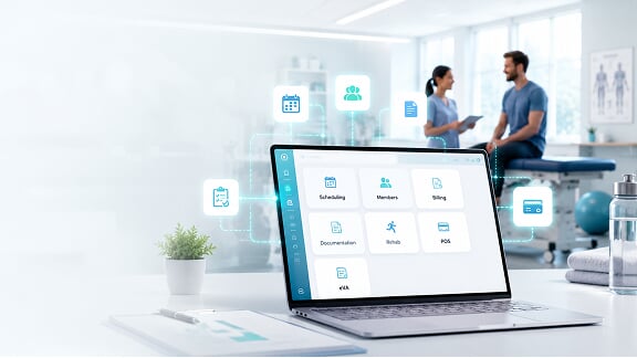 A modular practice-management platform for physiotherapy, rehab sport, and fitness